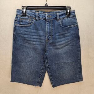 HUDSON GIRLS SIZE 14 BERMUDA HIGH RISE STRETCHY DENIM SHORTS